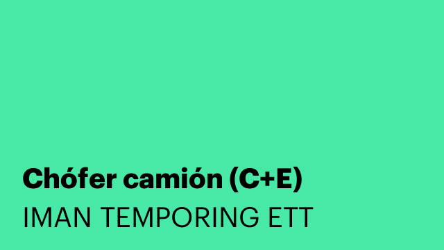Chófer camión (C+E)