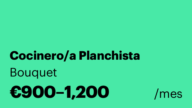 Cocinero/a Planchista