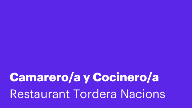 Camarero/a y Cocinero/a