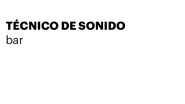 TÉCNICO DE SONIDO