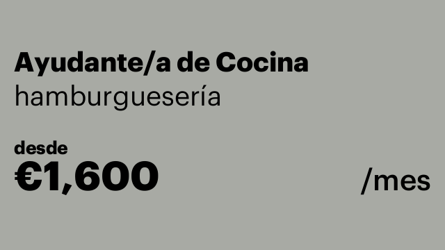 Ayudante/a de Cocina