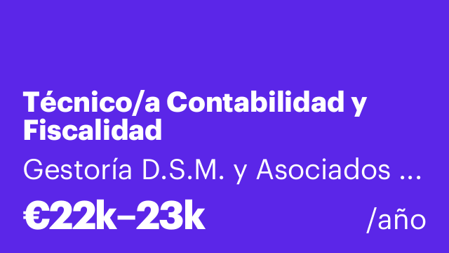 Técnico/a Contabilidad y Fiscalidad