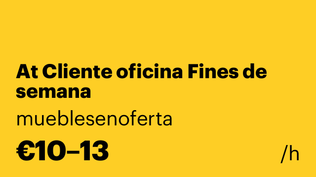 At Cliente oficina Fines de semana