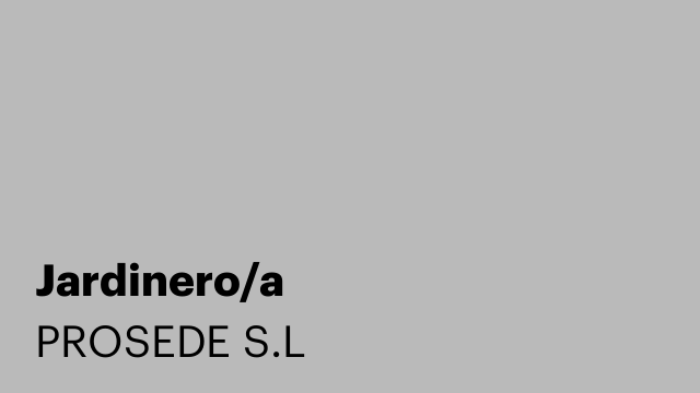 Jardinero/a