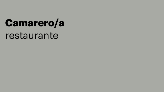 Camarero/a