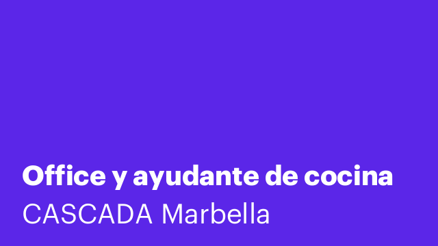 Office y ayudante de cocina