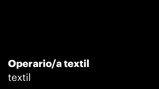 Operario/a textil