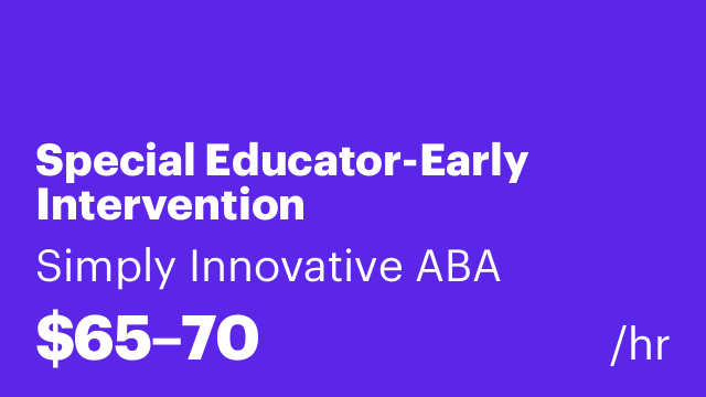 Special Educator-Early Intervention