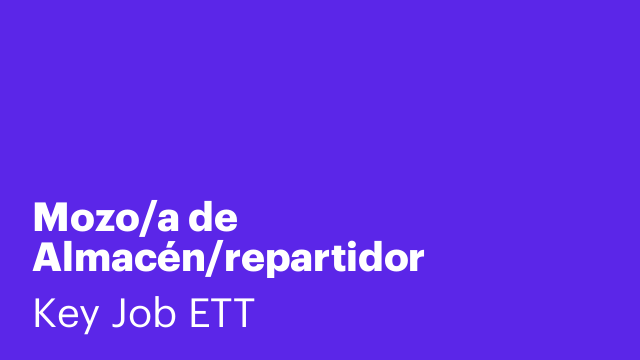 Mozo/a de Almacén/repartidor