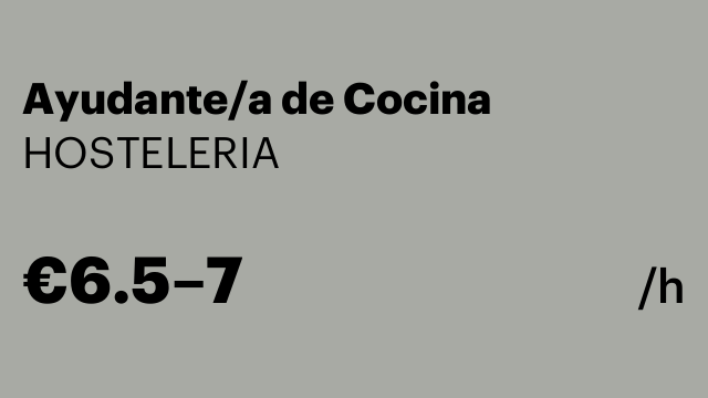 Ayudante/a de Cocina