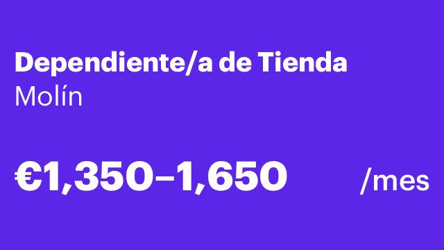 Dependiente/a de Tienda