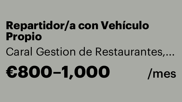 Repartidor/a con Vehículo Propio