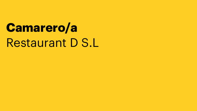 Camarero/a