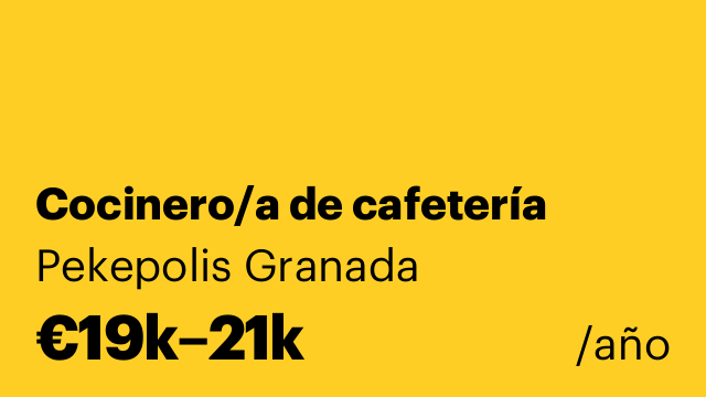 Cocinero/a de cafetería
