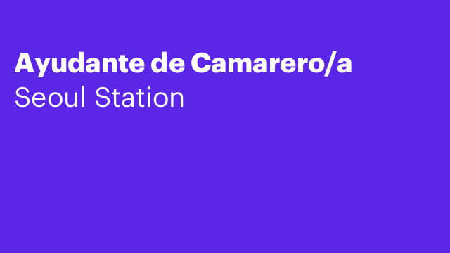 Ayudante de Camarero/a