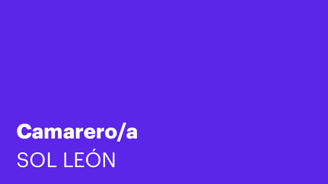 Camarero/a