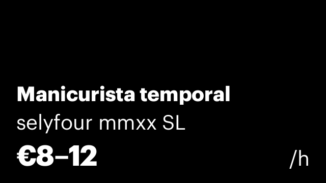 Manicurista temporal