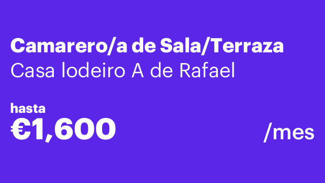 Camarero/a de Sala/Terraza