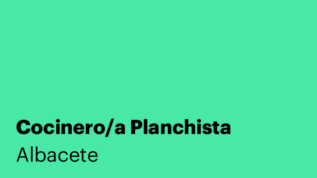 Cocinero/a Planchista
