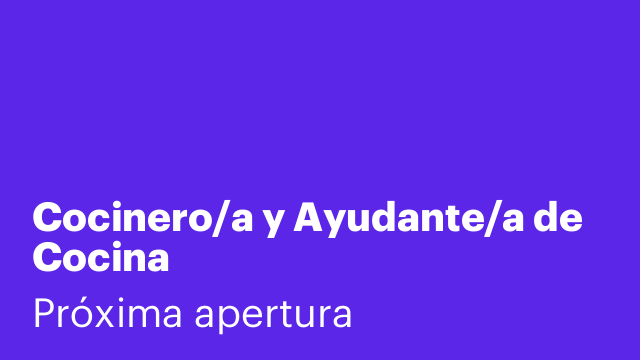 Cocinero/a y Ayudante/a de Cocina