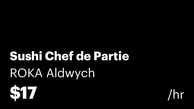 Sushi Chef de Partie