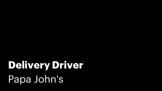 Delivery Driver