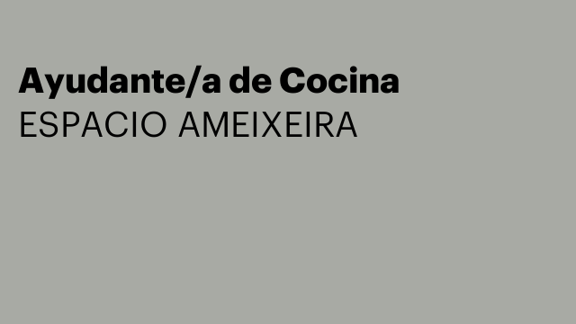 Ayudante/a de Cocina