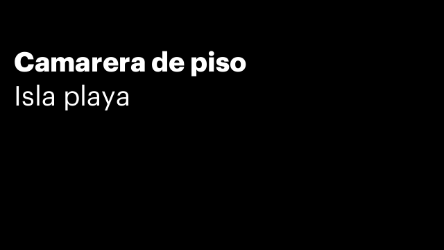 Camarera de piso