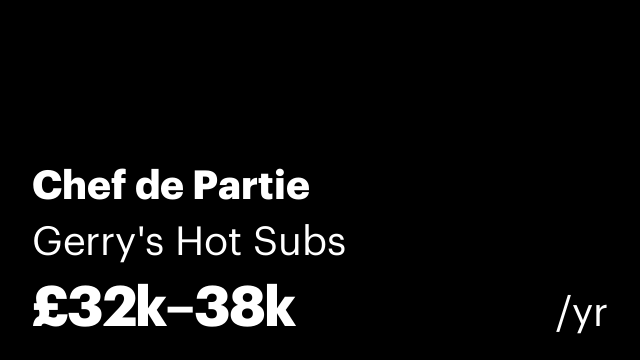 Chef de Partie