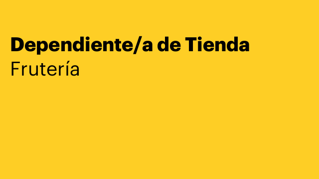 Dependiente/a de Tienda