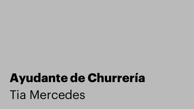 Ayudante de Churrería