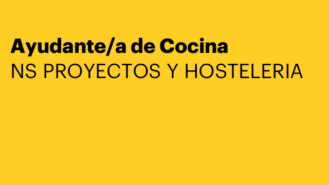 Ayudante/a de Cocina