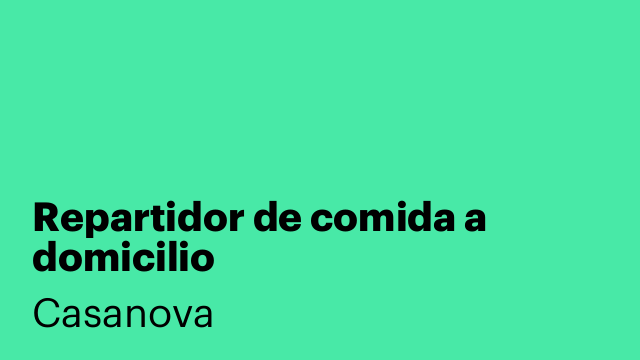Repartidor de comida a domicilio