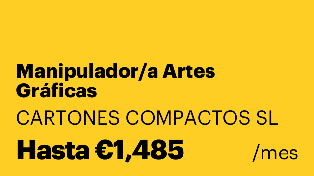 Manipulador/a Artes Gráficas