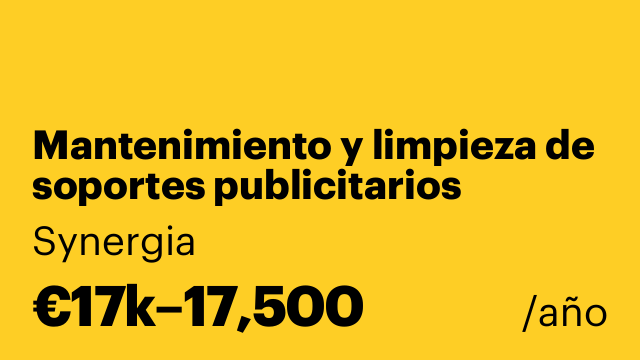 Mantenimiento y limpieza de soportes publicitarios