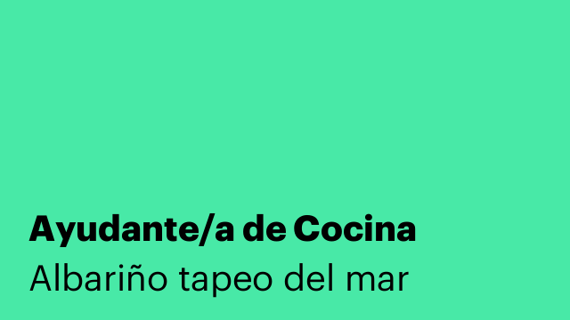 Ayudante/a de Cocina