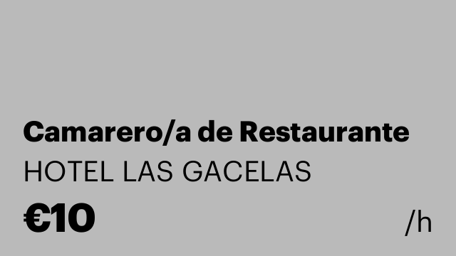 Camarero/a de Restaurante