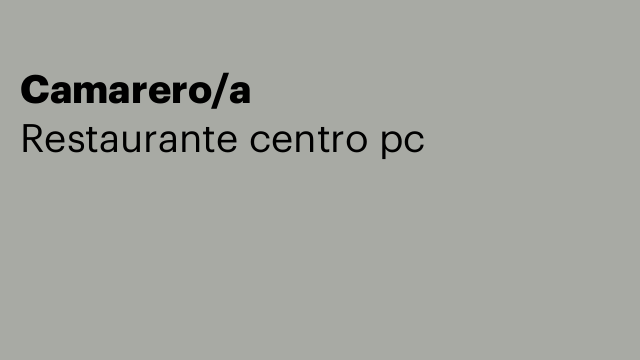 Camarero/a