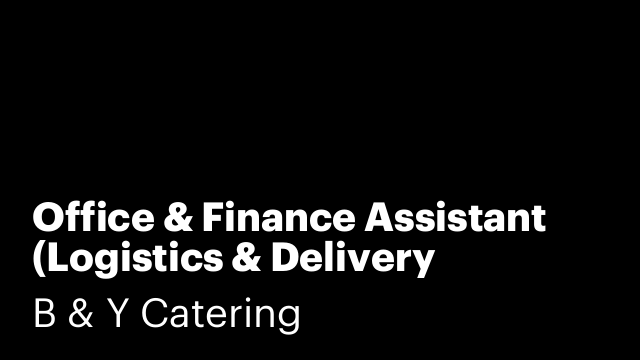 Office & Finance Assistant (Logistics & Delivery Programs)