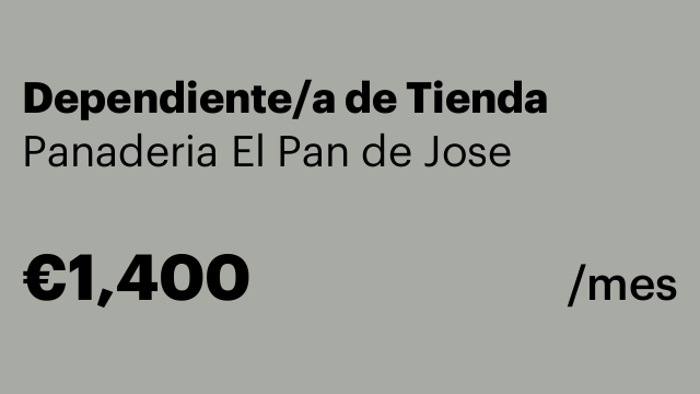 Dependiente/a de Tienda