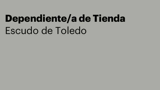 Dependiente/a de Tienda