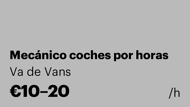 Mecánico coches por horas
