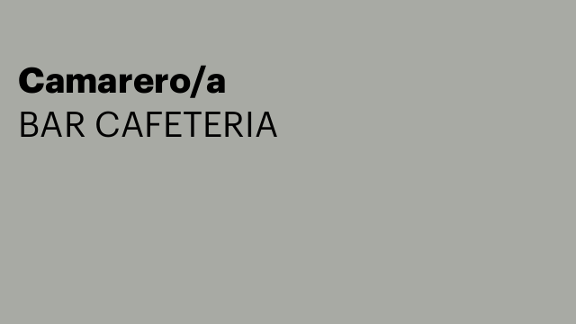 Camarero/a