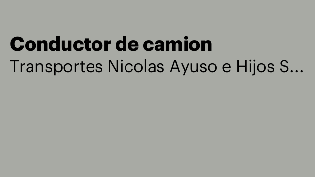 Conductor de camion