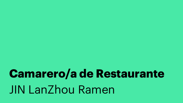 Camarero/a de Restaurante