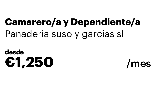 Camarero/a y Dependiente/a
