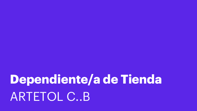 Dependiente/a de Tienda