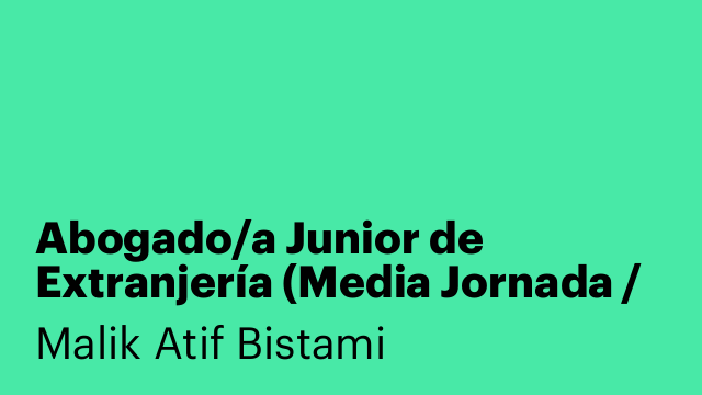 Abogado/a Junior de Extranjería (Media Jornada / Híbrido – Barcelona)