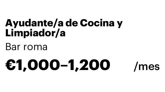 Ayudante/a de Cocina y Limpiador/a