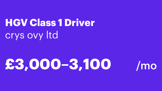 HGV Class 1 Driver